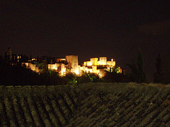 Alhambra de noche desde el Sacromonte